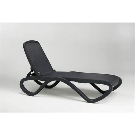 Nardi Omega Outdoor Chaise Lounge in Anthracite.